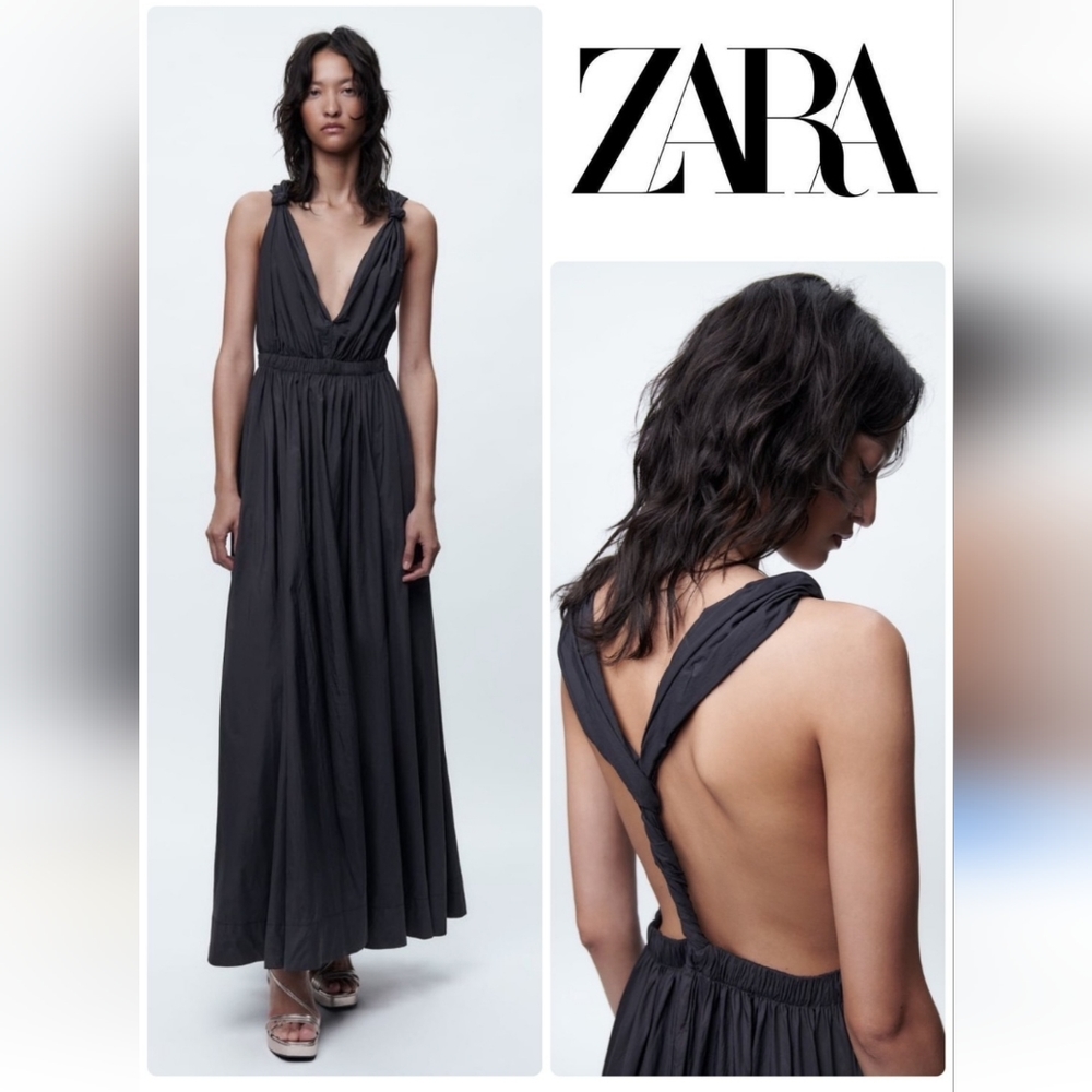 NWT! Zara Navy blue long dress